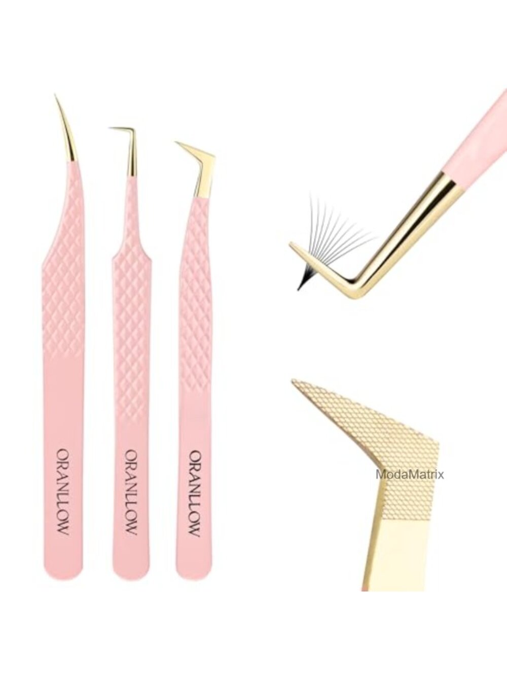 Precision Lash Tweezers Set for Eyelash Extensions